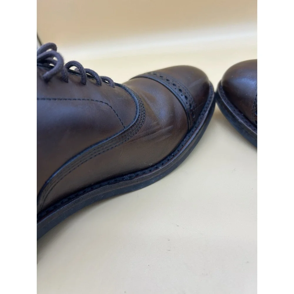 Allen Edmonds Fifth Avenue Mens 9 D Chili Brown Leather Oxford Dainite Shoes